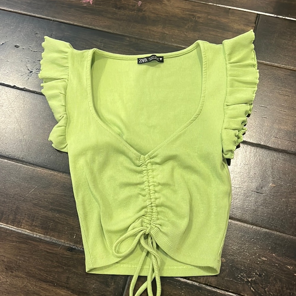 Zara Ruffled crop top